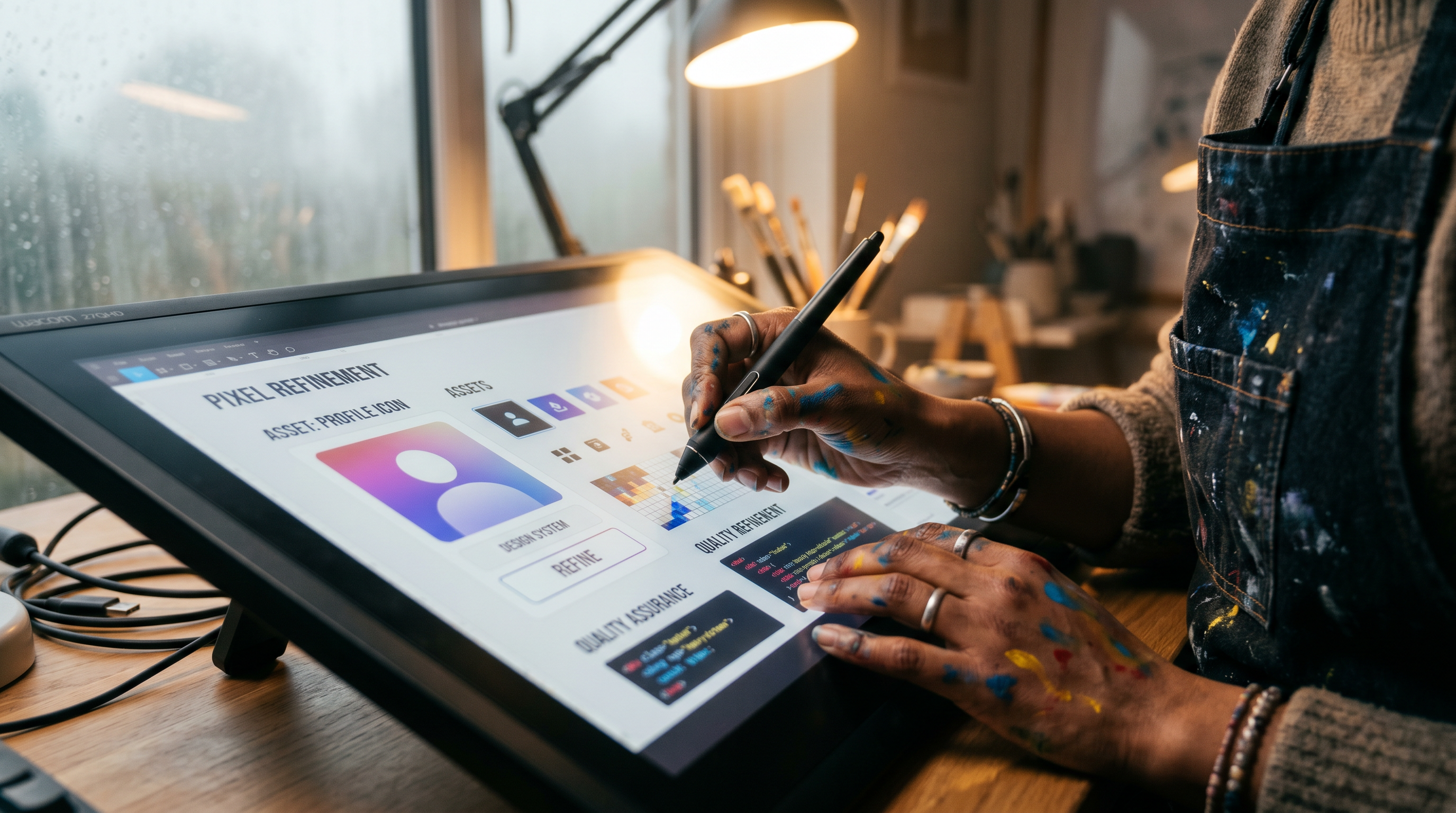 Arte digital y exploración visual generativa con paleta contenida.